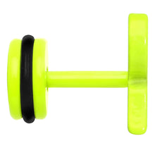 Load image into Gallery viewer, Light Green Neon Enamel Bow Cheater Plug
