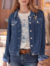 Load image into Gallery viewer, Casual Button-Up Long Sleeve Jacket with Chest Pockets and Relaxed Fit

