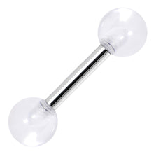 Load image into Gallery viewer, 16G 1/4 Acrylic Clear Tragus Cartilage Barbell
