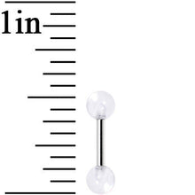 Load image into Gallery viewer, 16G 1/4 Acrylic Clear Tragus Cartilage Barbell
