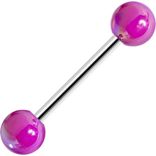 Load image into Gallery viewer, Purple Metallic Acrylic Barbell Tongue Ring
