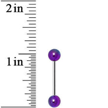 Load image into Gallery viewer, Purple Metallic Acrylic Barbell Tongue Ring

