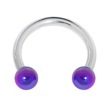 Load image into Gallery viewer, 16G 5/16 Metallic Purple Horseshoe Circular Barbell
