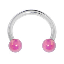 Load image into Gallery viewer, 16G 5/16 Metallic Pink Horseshoe Circular Barbell
