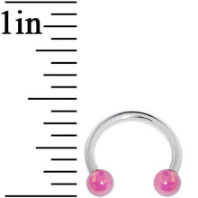Load image into Gallery viewer, 16G 5/16 Metallic Pink Horseshoe Circular Barbell
