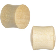 Load image into Gallery viewer, 00G Organic Crocodile Wood Dome Double Flare Plug Set
