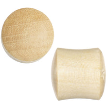 Load image into Gallery viewer, 00G Organic Crocodile Wood Dome Double Flare Plug Set
