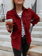 Load image into Gallery viewer, Retro Pocketed Long Sleeve Zip-Up Jacket Lightweight &amp; Stylish Outerwear for Everyday Wear
