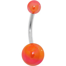 Load image into Gallery viewer, Orange Acrylic Metallic Gradient Belly Ring
