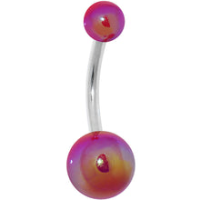 Load image into Gallery viewer, Rainbow Acrylic Metallic Gradient Belly Ring
