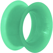 Load image into Gallery viewer, 3/4  Green Pearlescent Silicone Hollow Tunnel
