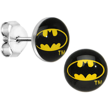 Load image into Gallery viewer, Licensed Classic Batman Logo Stud Earrings
