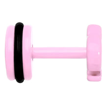Load image into Gallery viewer, Pink Pastel Enamel Brass Knuckles Cheater Plug
