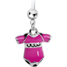 Load image into Gallery viewer, Pink Cute Onesie Pregnancy Belly Ring
