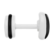 Load image into Gallery viewer, Black on White Enamel Bow Tie Cheater Plug
