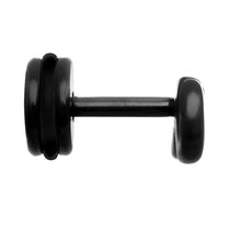 Load image into Gallery viewer, Black Enamel Old Fashioned Mustache Cheater Plug
