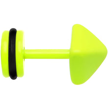 Load image into Gallery viewer, Light Green Neon Enamel Pyramid Cheater Plug
