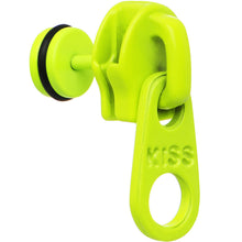Load image into Gallery viewer, Light Green Neon Enamel Kiss Zipper Cheater Plug
