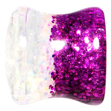 Load image into Gallery viewer, 9/16 Purple Pink White Acrylic Glitter Party Saddle Plug
