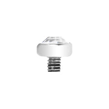 Load image into Gallery viewer, 4mm Clear Gem Titanium Dome Dermal Top
