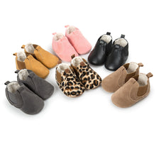 Load image into Gallery viewer, Small Leather Soft Comfy Baby Shoes Newborn Cotton Toddler Durable Lightweight Boots

