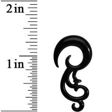 Load image into Gallery viewer, 4G Black Acrylic Southwestern Swirls Taper Spiral Plug
