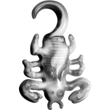 Load image into Gallery viewer, 6G Black White Acrylic Scorpion Hanger Plug
