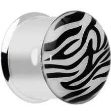 Load image into Gallery viewer, 3/4 Stainless Steel Purple Tiger Print Solar Activated Saddle Plug
