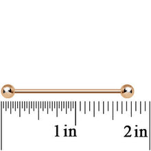 Load image into Gallery viewer, 14G 1 1/2 Rose Gold Plated Straight Barbell
