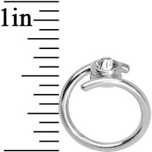 Load image into Gallery viewer, 14G 7/16 Clear CZ Gem Coil Twist Belly Ring
