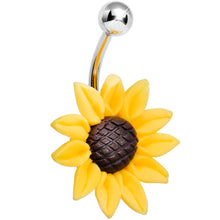 Load image into Gallery viewer, Stunning Sunflower Belly Ring
