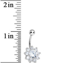Load image into Gallery viewer, Crystalline Royal Gem Flower Belly Ring
