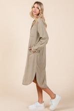 Load image into Gallery viewer, Button Down Long Sleeve Shirt Dress For Women – Timeless, Versatile, Classic, and Sophisticated Wardrobe Essential
