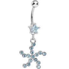 Load image into Gallery viewer, Aqua Star Gem Aqua Starfish Dangle Belly Ring
