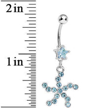 Load image into Gallery viewer, Aqua Star Gem Aqua Starfish Dangle Belly Ring
