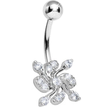 Load image into Gallery viewer, Crystalline Gem Twisted Flower Belly Ring
