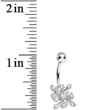 Load image into Gallery viewer, Crystalline Gem Twisted Flower Belly Ring
