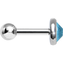 Load image into Gallery viewer, 5mm Aqua Gem Tragus Cartilage Barbell Earring
