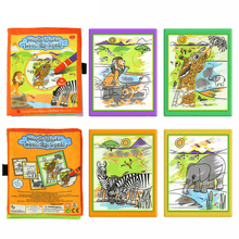 Load image into Gallery viewer, Modern Coloring Magic Water Drawing Book With Pen For Kids and Baby Educational Toy Animals Painting Writing Doodle Cloth Book Kids Drawing Board
