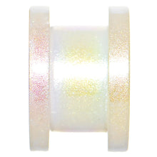 Load image into Gallery viewer, 1/2 Iridescent Pearl White Acrylic Screw Fit Tunnel Plug
