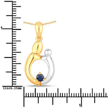Load image into Gallery viewer, 0.19 Carat Genuine Blue Sapphire .925 Sterling Silver Pendant
