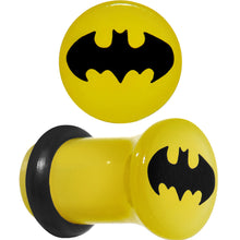 Load image into Gallery viewer, 2G Officially Licensed Batman Yellow Single Flare Plug Set
