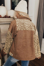 Load image into Gallery viewer, Leopard Print Drop Shoulder Jacket with Button-Up Closure Beautiful Unique Design Winter Jacket
