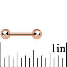 Load image into Gallery viewer, 16G 5/16 Rose Gold Plated Straight Barbell
