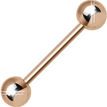 Load image into Gallery viewer, 14G 5/8 Rose Gold Plated Straight Barbell
