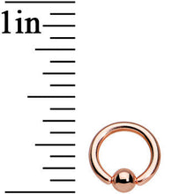 Load image into Gallery viewer, 16G 1/4 Rose Gold Plated BCR Captive Ring
