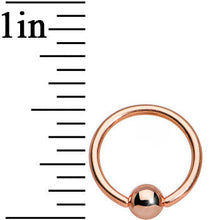 Load image into Gallery viewer, 16G 3/8 Rose Gold Plated BCR Captive Ring
