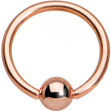 Load image into Gallery viewer, 16G 3/8 Rose Gold Plated BCR Captive Ring
