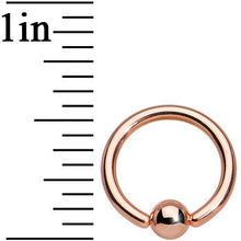 Load image into Gallery viewer, 14G 3/8 Rose Gold Plated BCR Captive Ring
