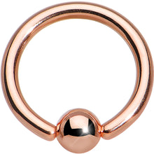 Load image into Gallery viewer, 14G 3/8 Rose Gold Plated BCR Captive Ring
